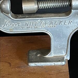Lee’s Nut Cracker Vintage Cast Metal Clamp-Mount - Silver Dallas Texas